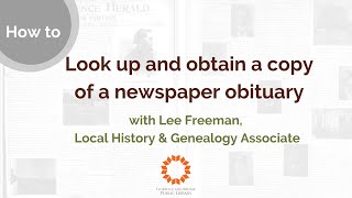 How to find and print an obituary