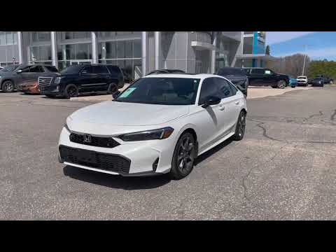 2026 Honda Civic Sedan Hybrid Sport Touring CVT Sedan in White for sale at Royal Chevrolet in Mono, ON