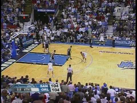 Dwight Howard's game winning slam dunk on Feburary 9, 2007 against the San Antonio Spurs