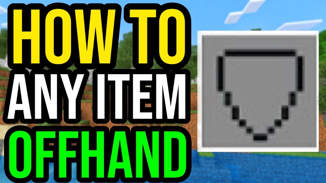 How To Put ANYTHING In Offhand Slot! - Minecraft Bedrock!