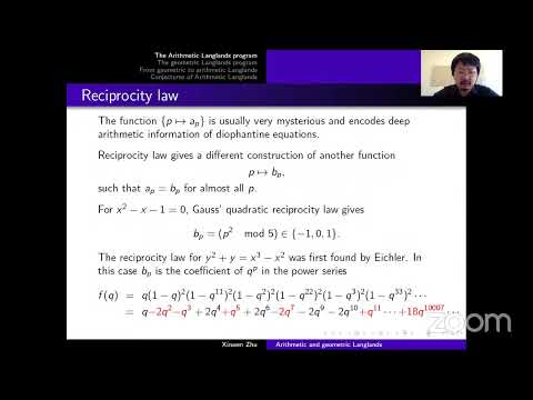 Xinwen Zhu: Arithmetic and geometric Langlands program