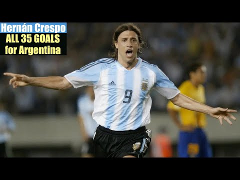 Hernan Crespo ◉ All 35 Goals for Argentina 🇦🇷