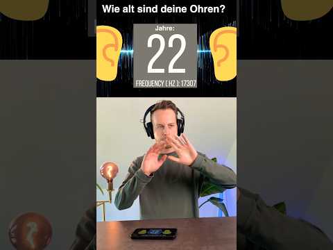 Wie alt ist dein Gehör?👂😨 #hörtest #gutzuwissen #experiment #ohren #hören #wissenswert