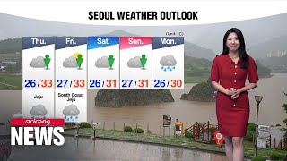 [Weather] On-and-off downpours in Gyeonggi-do and Gangwon-do provinces through morning