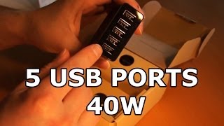 preview picture of video 'Anker 5 Port USB Charger unboxing and test'
