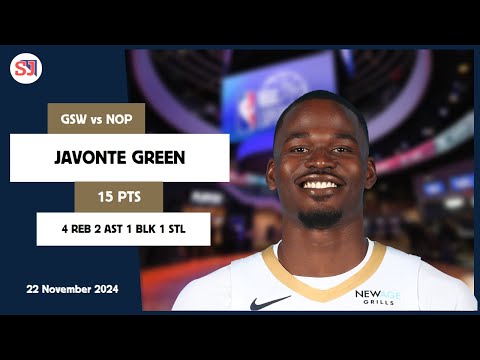 JAVONTE GREEN 15 PTS vs GSW 22 Nov 24-25 NOP Highlights