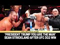Sean Strickland sprints out of the Octagon for selfie with Donald Trump following UFC 302 victory 🤳