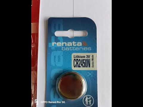 Round cr 2450n renata lithium battery, cell size: button, 3v