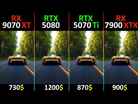 RX 9070 XT vs RTX 5080 vs RTX 5070 Ti vs RX 7900 XTX TEST IN 6 GAMES - Part 2 | R7-9800X3D