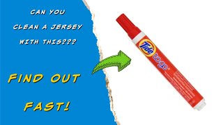 Can you clean an autographed jersey with a Tide pen?  Find out in under 2 minutes!