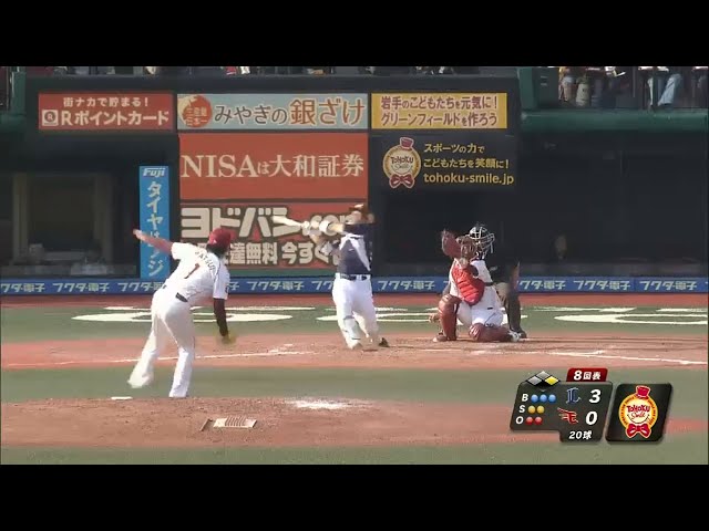 【8回表】力と力の真っ向勝負!! イーグルス・松井裕 vs ライオンズ・森2015/5/2 E-L