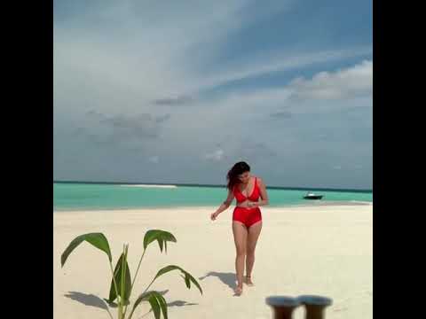 Rubina dalik the big boss winner Enjoying on Maldives Beach