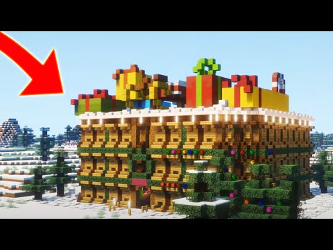 EPIC Minecraft Winter House Timelapse - SKYROAD