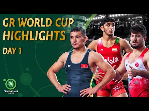 Highlight from the opening day of competition at the 2022 Greco-Roman World Cup