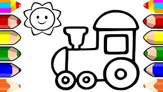 Train Coloring Pages | Coloring Pages | How to Draw Train Coloring Pages