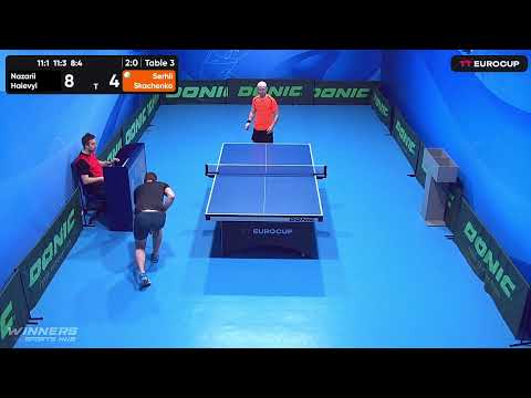 10:45 Nazarii Haievyi 3- 0 Serhii Skachenko 27.04.2023 TT Euro.Cup Ukraine Master. Table 3