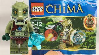 YouTube thumbnail: Rare LEGO Legends of Chima Crawley polybag review! 2013 set 30255!