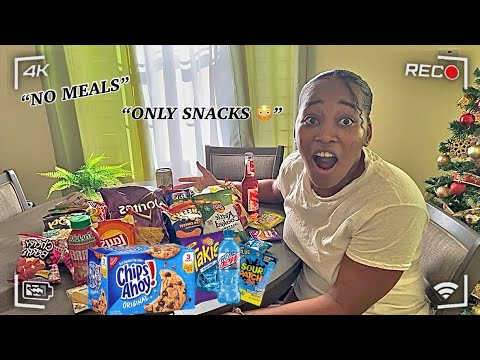 “24 Hours Eating ONLY Snacks 😳”