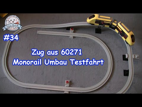 Rund um die Klemmbausteine Folge 34 Zug aus 60271 Monorail Umbau Testfahrt #lego #moc #monorail #zug
