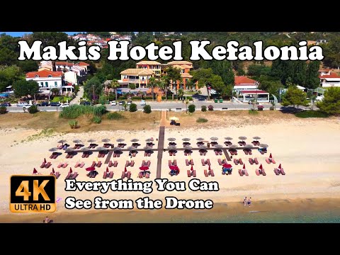 Makis Hotel Skala Kefalonia (Cephalonia) from Drone in 4K