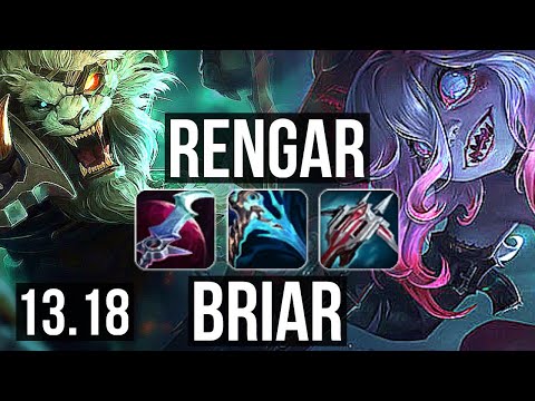 RENGAR vs BRIAR (JNG) | 10/1/6, 300+ games, Dominating | EUW Master | 13.18