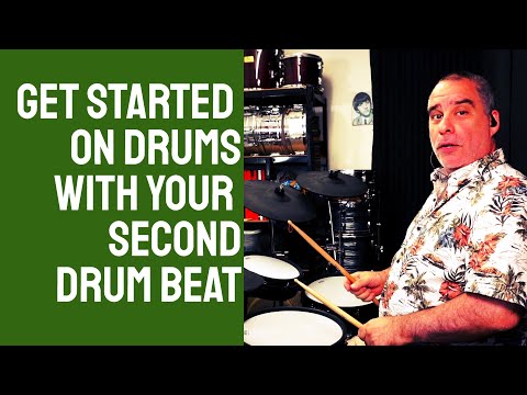 Basic 8th Note Beat With Bass On 1+& and 3+& | Start Learning Drums Pt.2