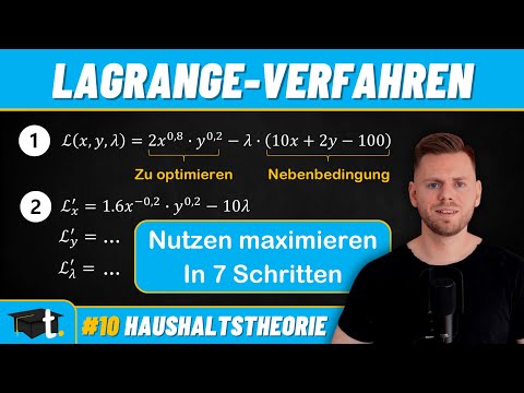 Lagrange-Verfahren leicht gemacht: Berechnung des Haushalt-Optimums & Lagrange-Multiplikators (λ)