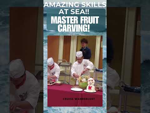 Thumbnail for MASTER FRUIT CARVING AT SEA #cruiseexperiences #fruitscarving  #cruiselife