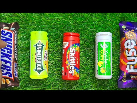 SNICKERS vs DOUBLEMINT chewy vs Skittles gems vs IMPACT Lime MINT vs Funny unboxing #viralvideo
