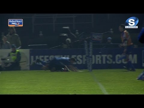Ashley Smith Try Leinster v Newport Gwent Dragons 14th Feb 2014