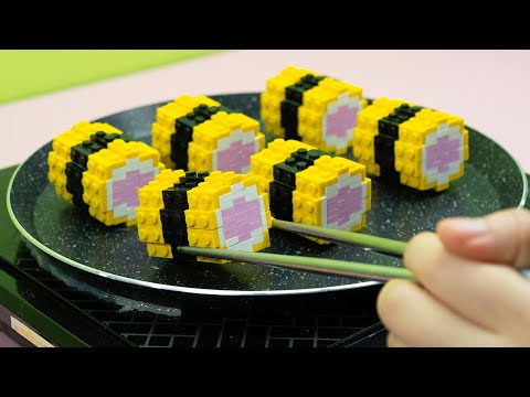 Lego Sushi Eggs - Stop Motion Cooking & ASMR