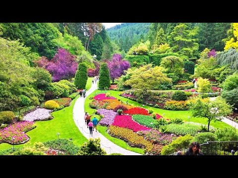 Most Beautiful Garden in the World - The Butchart Gardens Vancouver Island | 4K
