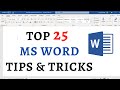 Top 25 Microsoft Word Tips And Tricks