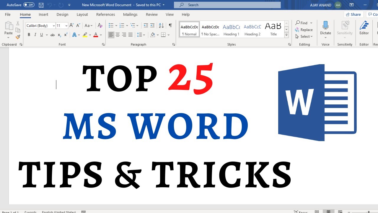 Top 25 Microsoft Word Tips and Tricks