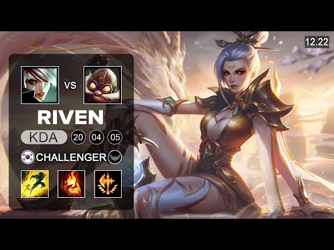 Riven vs Corki Mid - KR Challenger - Patch 12.22 Season 12