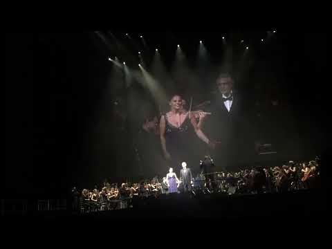 Celine Byrne with Andrea Bocelli at Dublin's 3 Arena