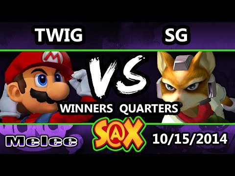 S@X - Twig (fox/Mario) V. SG (Fox) SSBM Winners Quarters - Melee