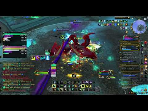 World of Warcraft - Necrotic Wake boss battles. Mythic 9 Mistweaver Monk