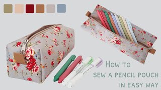 How to sew a pencil pouch in easy way | diy pencil pouch | homemade easy pencil pouch tutorial