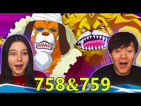 NEKOMAMUSHI & INUARASHI👒 One Piece Ep 758 & 759 REACTION & REVIEW