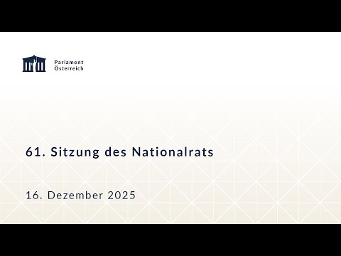 61. Sitzung des Nationalrats