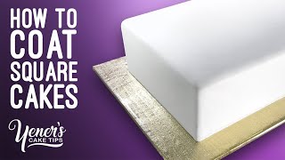 How to Coat Square or Rectangle Shaped Cakes with Fondant | Yeners Cake Tips with Serdar Yener