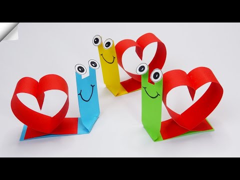 Valentine s day easy crafts Snails lovers Easy paper crafts