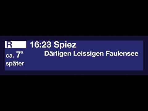 SBB/BLS TTS Ansage (neue Stimme) - Verspätung des Regios nach Spiez