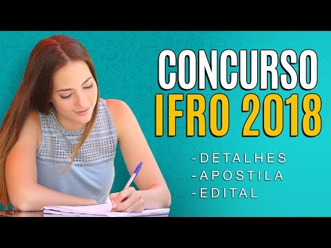 Concurso IFRO 2018 - Edital, Inscrição e Apostila