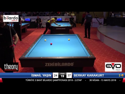 İSMAİL YAŞIN & BERKAY KARAKURT Bilardo Maçı - 2018 ERKEKLER 2.ETAP-5.Tur