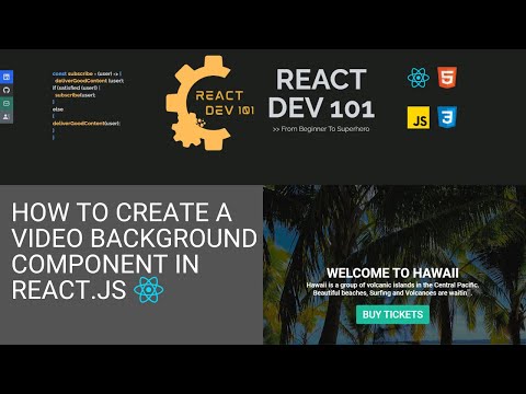 How to create a landing page with a video on a background using React.js