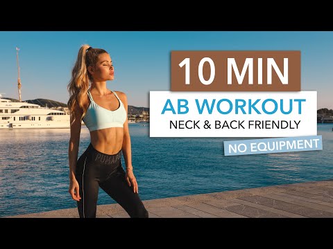 10 MIN AB WORKOUT - Back & Neck Friendly / No Equipment I Pamela Reif