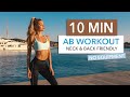 10 MIN AB WORKOUT Back Neck Friendly No Equipment I Pamela Reif
