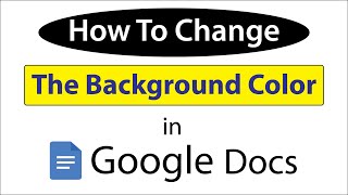 How To Change The Background Color In Google Docs